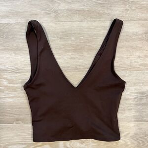 Babaton V Neck Active Bra Top-Size M